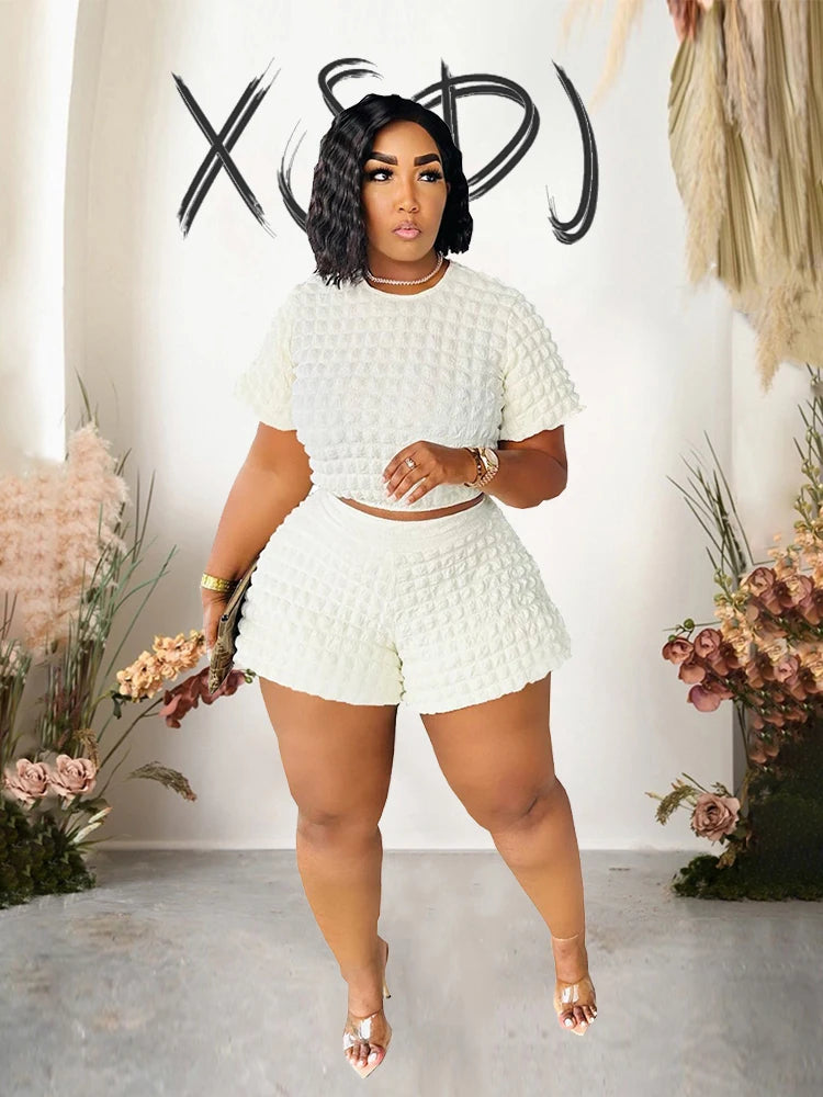 Summer Suit Chic and Elegant Woman Set New In Sexy Outfit Casual Shorts Sets Womens 2 Piece Plus Size Dropshipping Wholesale - Lena & Miles Exquisite Boutique LLC.