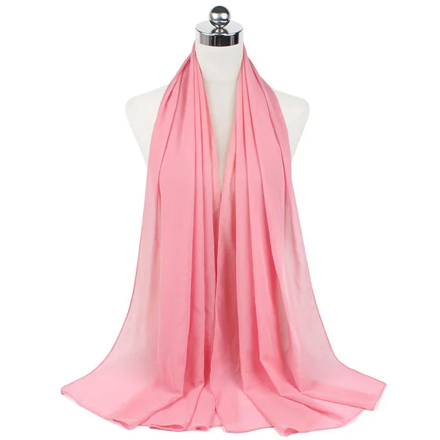 Women Muslim Chiffon Hijab Shawls Scarf Modal Cotton Jersey Hijabs Plain Soft For Woman Muslim Voile Head Wraps 70*180cm Islamic - Lena & Miles Exquisite Boutique LLC.