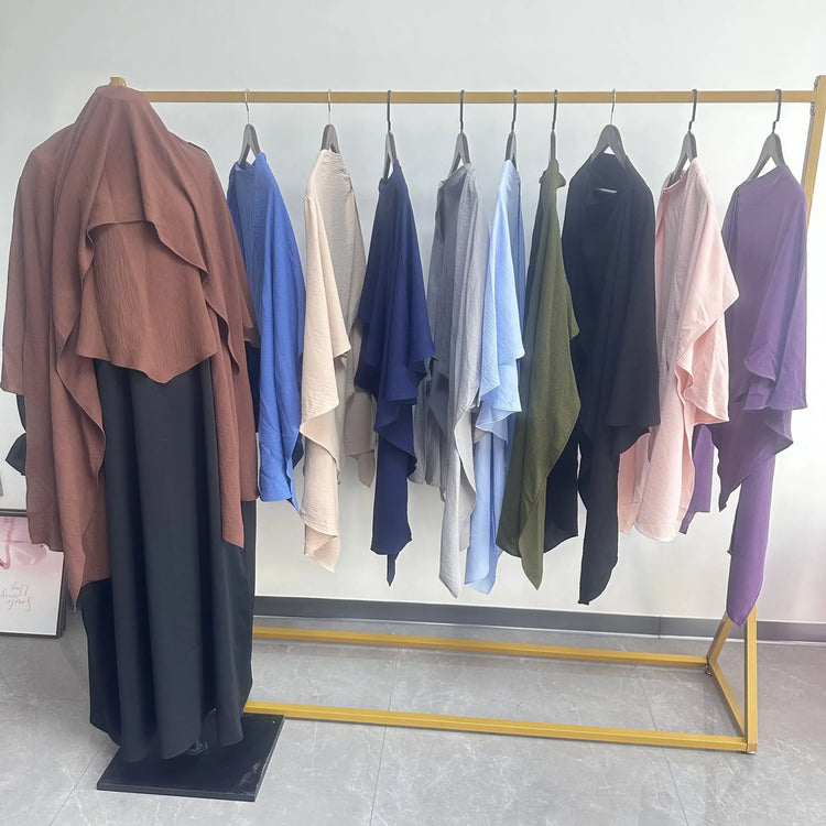 Anti Slip Muslim Hijab Set Jersey Khimar Abaya - Lena & Miles Exquisite Boutique LLC.