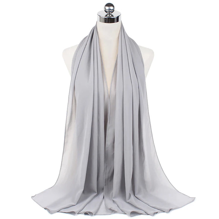 Women Muslim Chiffon Hijab Shawls Scarf Modal Cotton Jersey Hijabs Plain Soft For Woman Muslim Voile Head Wraps 70*180cm Islamic - Lena & Miles Exquisite Boutique LLC.
