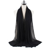 Women Muslim Chiffon Hijab Shawls Scarf Modal Cotton Jersey Hijabs Plain Soft For Woman Muslim Voile Head Wraps 70*180cm Islamic - Lena & Miles Exquisite Boutique LLC.