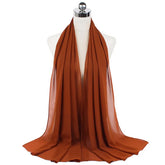 Women Muslim Chiffon Hijab Shawls Scarf Modal Cotton Jersey Hijabs Plain Soft For Woman Muslim Voile Head Wraps 70*180cm Islamic - Lena & Miles Exquisite Boutique LLC.