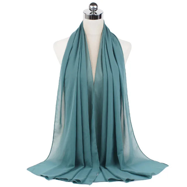 Women Muslim Chiffon Hijab Shawls Scarf Modal Cotton Jersey Hijabs Plain Soft For Woman Muslim Voile Head Wraps 70*180cm Islamic - Lena & Miles Exquisite Boutique LLC.