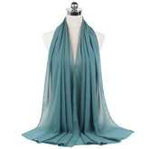 Women Muslim Chiffon Hijab Shawls Scarf Modal Cotton Jersey Hijabs Plain Soft For Woman Muslim Voile Head Wraps 70*180cm Islamic - Lena & Miles Exquisite Boutique LLC.