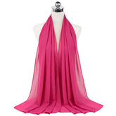 Women Muslim Chiffon Hijab Shawls Scarf Modal Cotton Jersey Hijabs Plain Soft For Woman Muslim Voile Head Wraps 70*180cm Islamic - Lena & Miles Exquisite Boutique LLC.