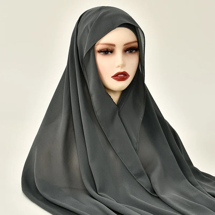 Muslim Newest Instant Chiffon Hijab with Magneti - Lena & Miles Exquisite Boutique LLC.