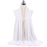 Women Muslim Chiffon Hijab Shawls Scarf Modal Cotton Jersey Hijabs Plain Soft For Woman Muslim Voile Head Wraps 70*180cm Islamic - Lena & Miles Exquisite Boutique LLC.