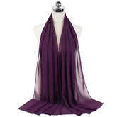 Women Muslim Chiffon Hijab Shawls Scarf Modal Cotton Jersey Hijabs Plain Soft For Woman Muslim Voile Head Wraps 70*180cm Islamic - Lena & Miles Exquisite Boutique LLC.