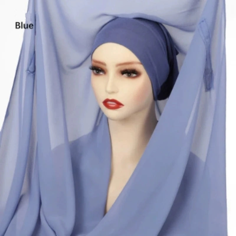 Muslim Newest Instant Chiffon Hijab with Magneti - Lena & Miles Exquisite Boutique LLC.