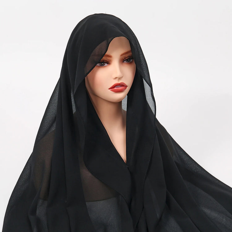 Muslim Newest Instant Chiffon Hijab with Magneti - Lena & Miles Exquisite Boutique LLC.