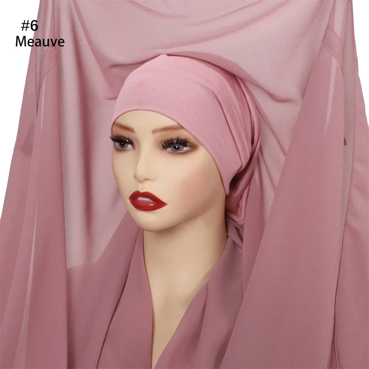 Newest Instant Chiffon Hijab with Magnetic Buckle Solid Color Woman Muslim Hijab Scarf Islamic Turban Fashion Headband Shawls - Lena & Miles Exquisite Boutique LLC.