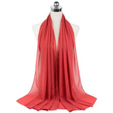 Women Muslim Chiffon Hijab Shawls Scarf Modal Cotton Jersey Hijabs Plain Soft For Woman Muslim Voile Head Wraps 70*180cm Islamic - Lena & Miles Exquisite Boutique LLC.
