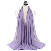 Women Muslim Chiffon Hijab Shawls Scarf Modal Cotton Jersey Hijabs Plain Soft For Woman Muslim Voile Head Wraps 70*180cm Islamic - Lena & Miles Exquisite Boutique LLC.