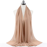 Women Muslim Chiffon Hijab Shawls Scarf Modal Cotton Jersey Hijabs Plain Soft For Woman Muslim Voile Head Wraps 70*180cm Islamic - Lena & Miles Exquisite Boutique LLC.