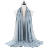 Women Muslim Chiffon Hijab Shawls Scarf Modal Cotton Jersey Hijabs Plain Soft For Woman Muslim Voile Head Wraps 70*180cm Islamic - Lena & Miles Exquisite Boutique LLC.