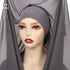 Newest Instant Chiffon Hijab with Magnetic Buckle Solid Color Woman Muslim Hijab Scarf Islamic Turban Fashion Headband Shawls - Lena & Miles Exquisite Boutique LLC.