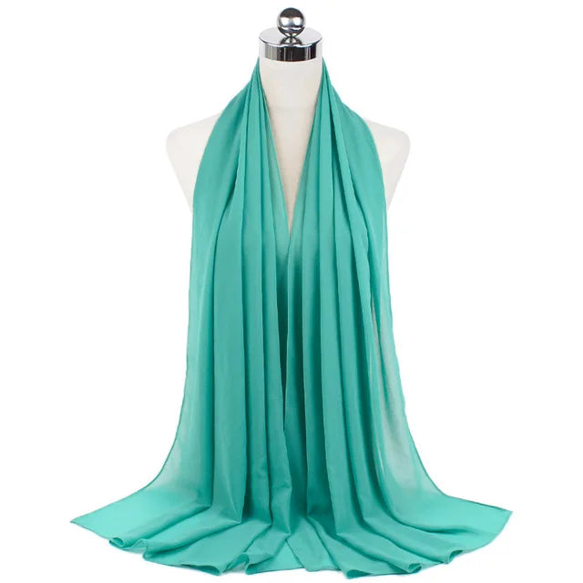 Women Muslim Chiffon Hijab Shawls Scarf Modal Cotton Jersey Hijabs Plain Soft For Woman Muslim Voile Head Wraps 70*180cm Islamic - Lena & Miles Exquisite Boutique LLC.