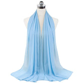 Women Muslim Chiffon Hijab Shawls Scarf Modal Cotton Jersey Hijabs Plain Soft For Woman Muslim Voile Head Wraps 70*180cm Islamic - Lena & Miles Exquisite Boutique LLC.