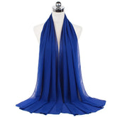 Women Muslim Chiffon Hijab Shawls Scarf Modal Cotton Jersey Hijabs Plain Soft For Woman Muslim Voile Head Wraps 70*180cm Islamic - Lena & Miles Exquisite Boutique LLC.