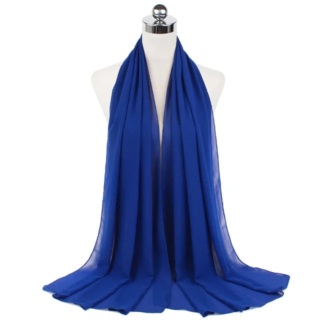 Women Muslim Chiffon Hijab Shawls Scarf Modal Cotton Jersey Hijabs Plain Soft For Woman Muslim Voile Head Wraps 70*180cm Islamic - Lena & Miles Exquisite Boutique LLC.