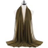 Women Muslim Chiffon Hijab Shawls Scarf Modal Cotton Jersey Hijabs Plain Soft For Woman Muslim Voile Head Wraps 70*180cm Islamic - Lena & Miles Exquisite Boutique LLC.