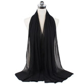 Women Muslim Chiffon Hijab Shawls Scarf Modal Cotton Jersey Hijabs Plain Soft For Woman Muslim Voile Head Wraps 70*180cm Islamic - Lena & Miles Exquisite Boutique LLC.