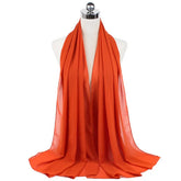 Women Muslim Chiffon Hijab Shawls Scarf Modal Cotton Jersey Hijabs Plain Soft For Woman Muslim Voile Head Wraps 70*180cm Islamic - Lena & Miles Exquisite Boutique LLC.