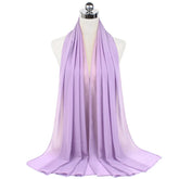 Women Muslim Chiffon Hijab Shawls Scarf Modal Cotton Jersey Hijabs Plain Soft For Woman Muslim Voile Head Wraps 70*180cm Islamic - Lena & Miles Exquisite Boutique LLC.