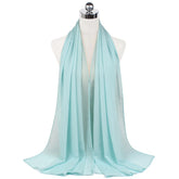 Women Muslim Chiffon Hijab Shawls Scarf Modal Cotton Jersey Hijabs Plain Soft For Woman Muslim Voile Head Wraps 70*180cm Islamic - Lena & Miles Exquisite Boutique LLC.