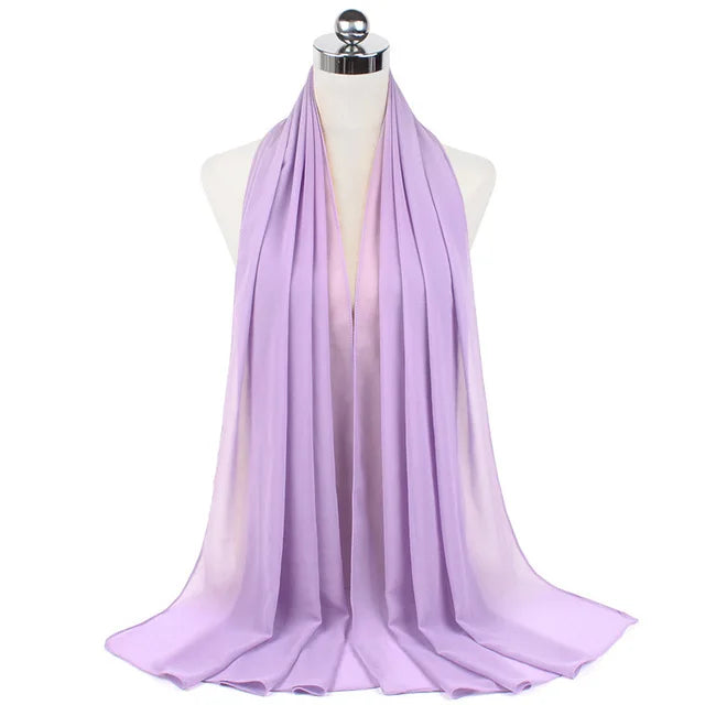Women Muslim Chiffon Hijab Shawls Scarf Modal Cotton Jersey Hijabs Plain Soft For Woman Muslim Voile Head Wraps 70*180cm Islamic - Lena & Miles Exquisite Boutique LLC.
