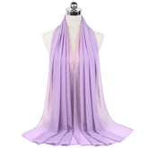 Women Muslim Chiffon Hijab Shawls Scarf Modal Cotton Jersey Hijabs Plain Soft For Woman Muslim Voile Head Wraps 70*180cm Islamic - Lena & Miles Exquisite Boutique LLC.