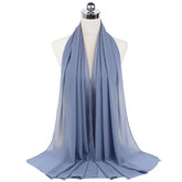 Women Muslim Chiffon Hijab Shawls Scarf Modal Cotton Jersey Hijabs Plain Soft For Woman Muslim Voile Head Wraps 70*180cm Islamic - Lena & Miles Exquisite Boutique LLC.