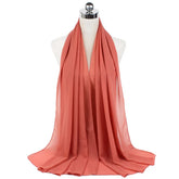 Women Muslim Chiffon Hijab Shawls Scarf Modal Cotton Jersey Hijabs Plain Soft For Woman Muslim Voile Head Wraps 70*180cm Islamic - Lena & Miles Exquisite Boutique LLC.