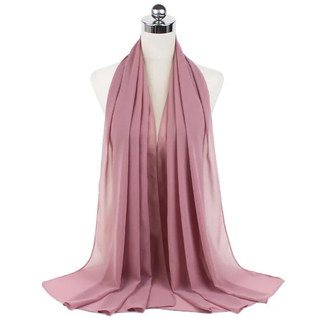 Women Muslim Chiffon Hijab Shawls Scarf Modal Cotton Jersey Hijabs Plain Soft For Woman Muslim Voile Head Wraps 70*180cm Islamic - Lena & Miles Exquisite Boutique LLC.