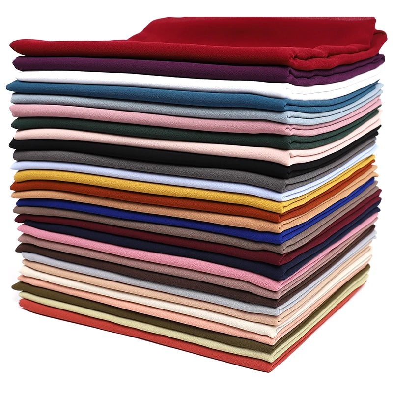 Women Muslim Chiffon Hijab Shawls Scarf Modal Cotton Jersey Hijabs Plain Soft For Woman Muslim Voile Head Wraps 70*180cm Islamic - Lena & Miles Exquisite Boutique LLC.