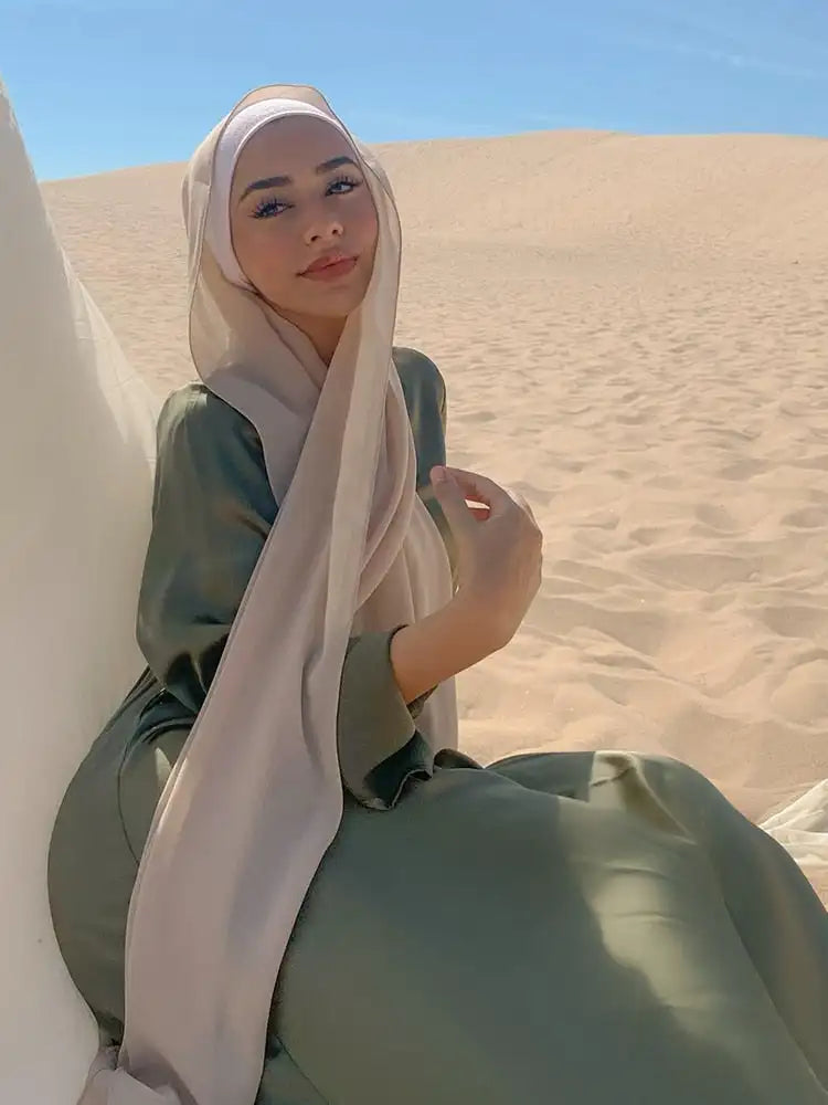Women Muslim Chiffon Hijab Shawls Scarf Modal Cotton Jersey Hijabs Plain Soft For Woman Muslim Voile Head Wraps 70*180cm Islamic - Lena & Miles Exquisite Boutique LLC.