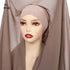 Newest Instant Chiffon Hijab with Magnetic Buckle Solid Color Woman Muslim Hijab Scarf Islamic Turban Fashion Headband Shawls - Lena & Miles Exquisite Boutique LLC.