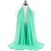 Women Muslim Chiffon Hijab Shawls Scarf Modal Cotton Jersey Hijabs Plain Soft For Woman Muslim Voile Head Wraps 70*180cm Islamic - Lena & Miles Exquisite Boutique LLC.
