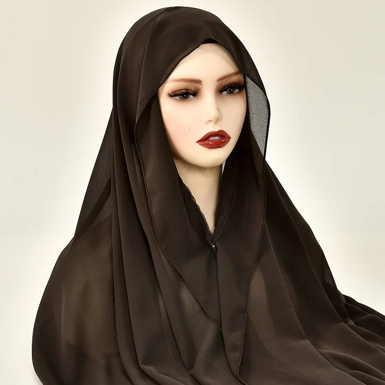 Muslim Newest Instant Chiffon Hijab with Magneti - Lena & Miles Exquisite Boutique LLC.
