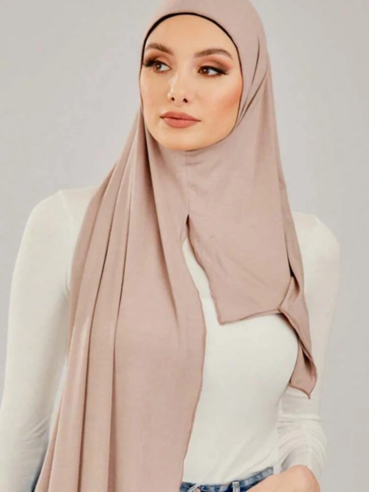 Muslim Premium Jersey Hijab Scarf Women Instant - Lena & Miles Exquisite Boutique LLC.