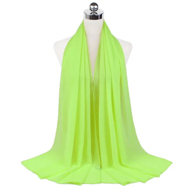 Women Muslim Chiffon Hijab Shawls Scarf Modal Cotton Jersey Hijabs Plain Soft For Woman Muslim Voile Head Wraps 70*180cm Islamic - Lena & Miles Exquisite Boutique LLC.