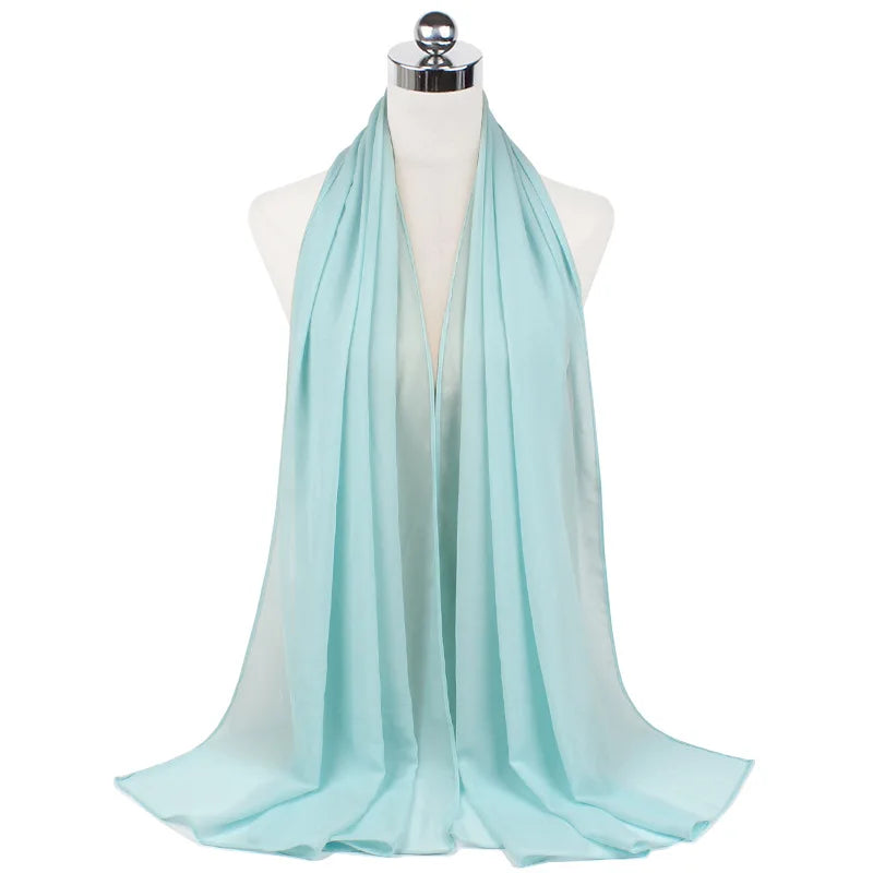 Women Muslim Chiffon Hijab Shawls Scarf Modal Cotton Jersey Hijabs Plain Soft For Woman Muslim Voile Head Wraps 70*180cm Islamic - Lena & Miles Exquisite Boutique LLC.