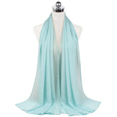 Women Muslim Chiffon Hijab Shawls Scarf Modal Cotton Jersey Hijabs Plain Soft For Woman Muslim Voile Head Wraps 70*180cm Islamic - Lena & Miles Exquisite Boutique LLC.