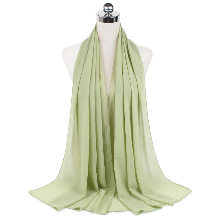 Women Muslim Chiffon Hijab Shawls Scarf Modal Cotton Jersey Hijabs Plain Soft For Woman Muslim Voile Head Wraps 70*180cm Islamic - Lena & Miles Exquisite Boutique LLC.