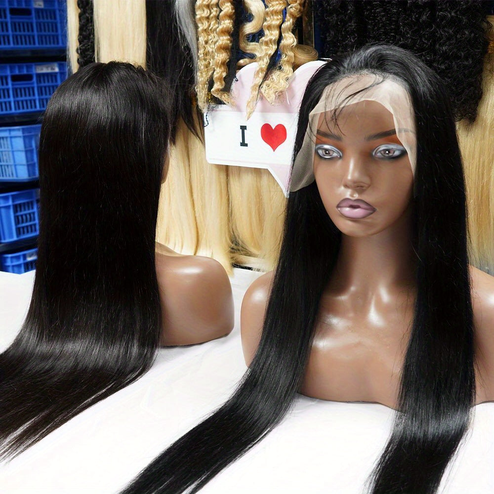 13x4 Straight HD Transparent Lace Front Wigs Human Hair 150% Density Glueless Brazilian Virgin Human Hair Lace Frontal Wigs For Women Pre Plucked With Baby Hair Natural Hairline 28 30 32 34 Inches Straight Lace Frontal Wigs N - Lena & Miles Exquisite Boutique LLC.