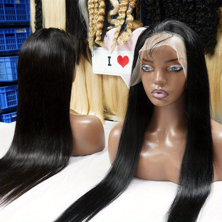 13x4 Straight HD Transparent Lace Front Wigs Human Hair 150% Density Glueless Brazilian Virgin Human Hair Lace Frontal Wigs For Women Pre Plucked With Baby Hair Natural Hairline 28 30 32 34 Inches Straight Lace Frontal Wigs N - Lena & Miles Exquisite Boutique LLC.