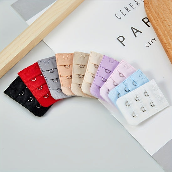 10 Pcs Adjustable 2 Hooks Bra Extenders Buckles for Comfortable Braless Look, Women&
