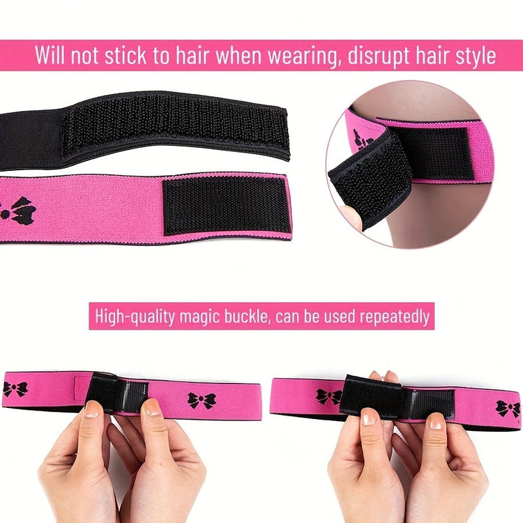 1pc/3pcs Elastic Headband For Wigs With Ear Protector, Adjustable Edge Scarf Elastic Headband For Lace Wigs - Lena & Miles Exquisite Boutique LLC.