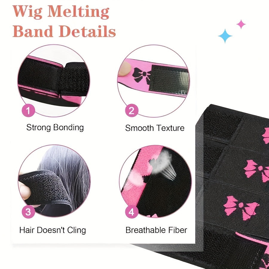 1pc/3pcs Elastic Headband For Wigs With Ear Protector, Adjustable Edge Scarf Elastic Headband For Lace Wigs - Lena & Miles Exquisite Boutique LLC.