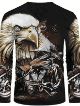 3D Eagle Pattern Print, Men&